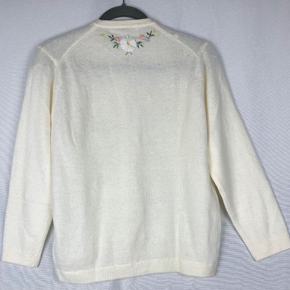 Vintage angora-blend embroidered cardigan - Picture 2 of 8